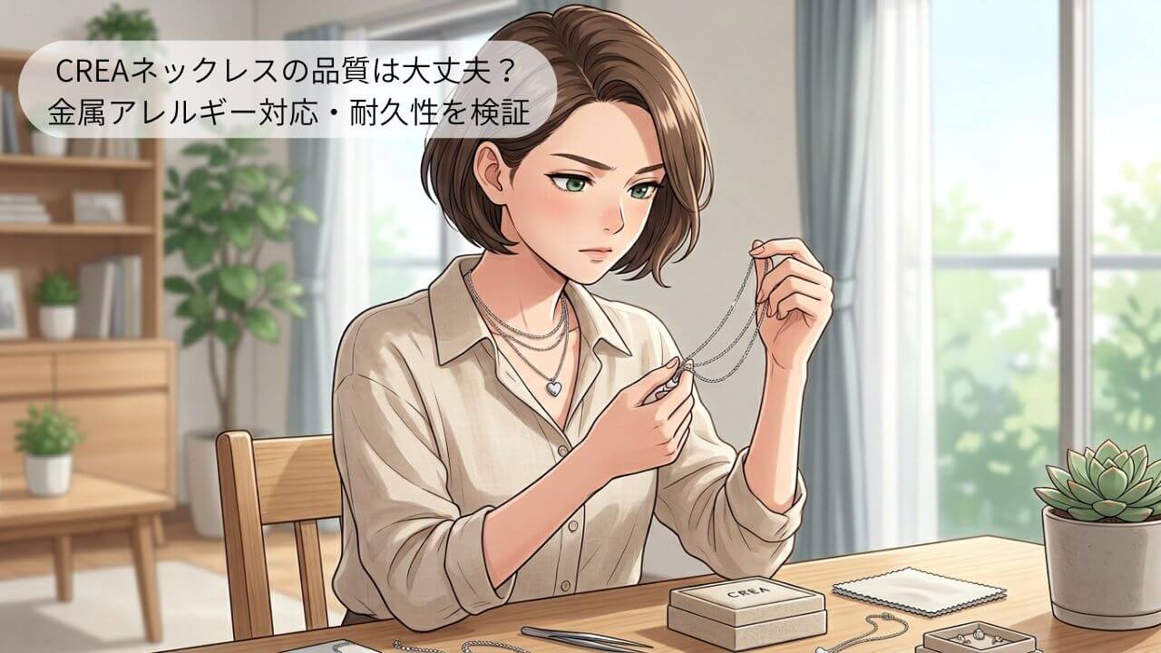CREAネックレスの品質は大丈夫？金属アレルギー対応・耐久性を検証 