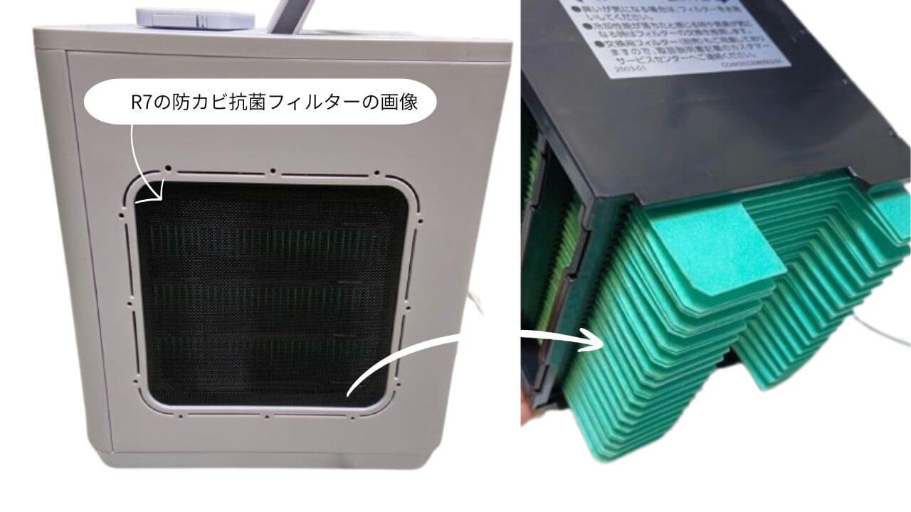 R7の防カビ抗菌フィルターの画像 