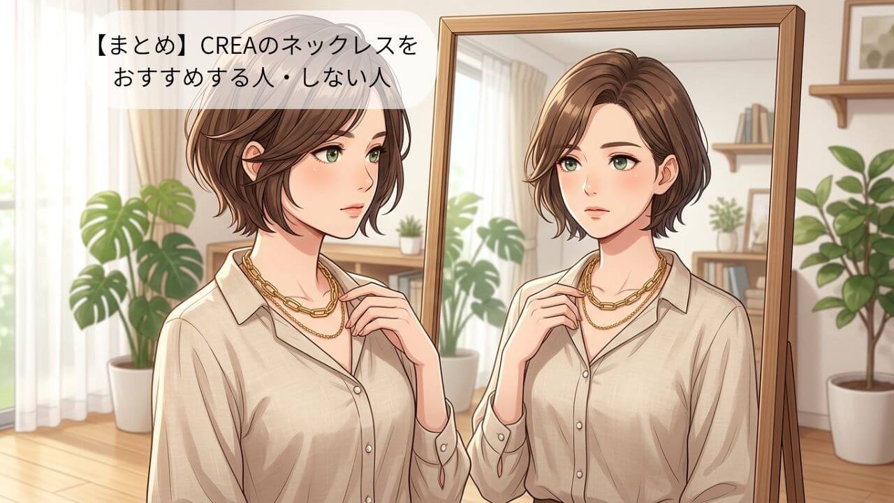 【まとめ】CREAのネックレスを おすすめする人・しない人 