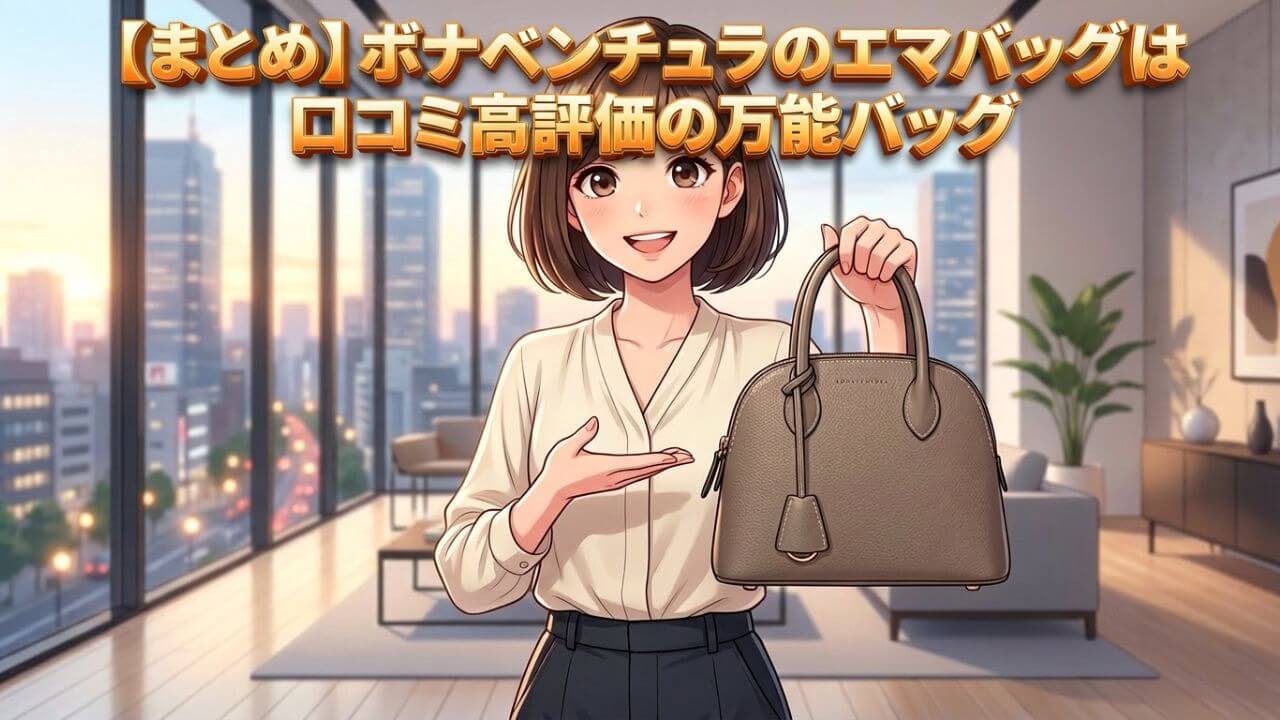 【まとめ】ボナベンチュラのエマバッグは口コミ高評価の万能バッグ