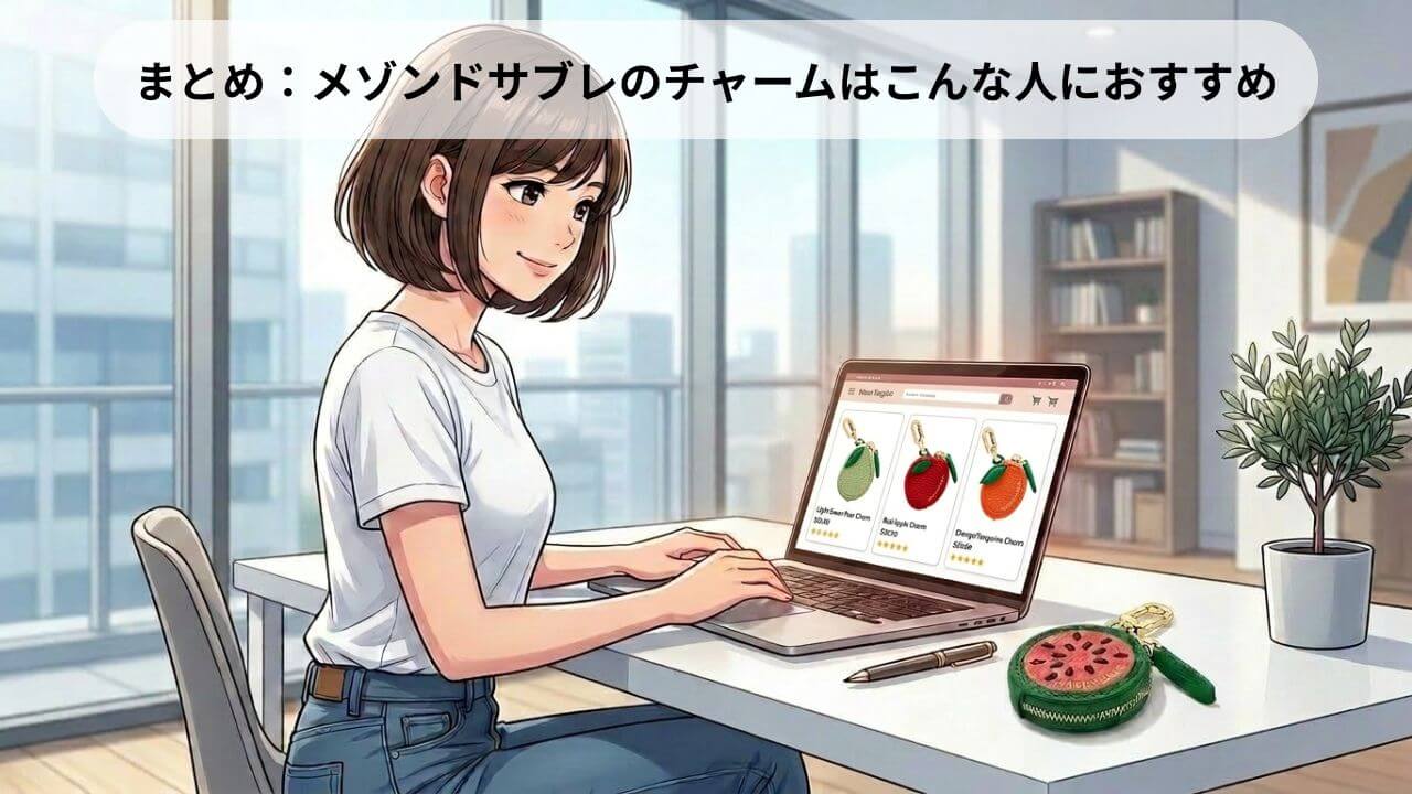 まとめ：メゾンドサブレのチャームはこんな人におすすめ 