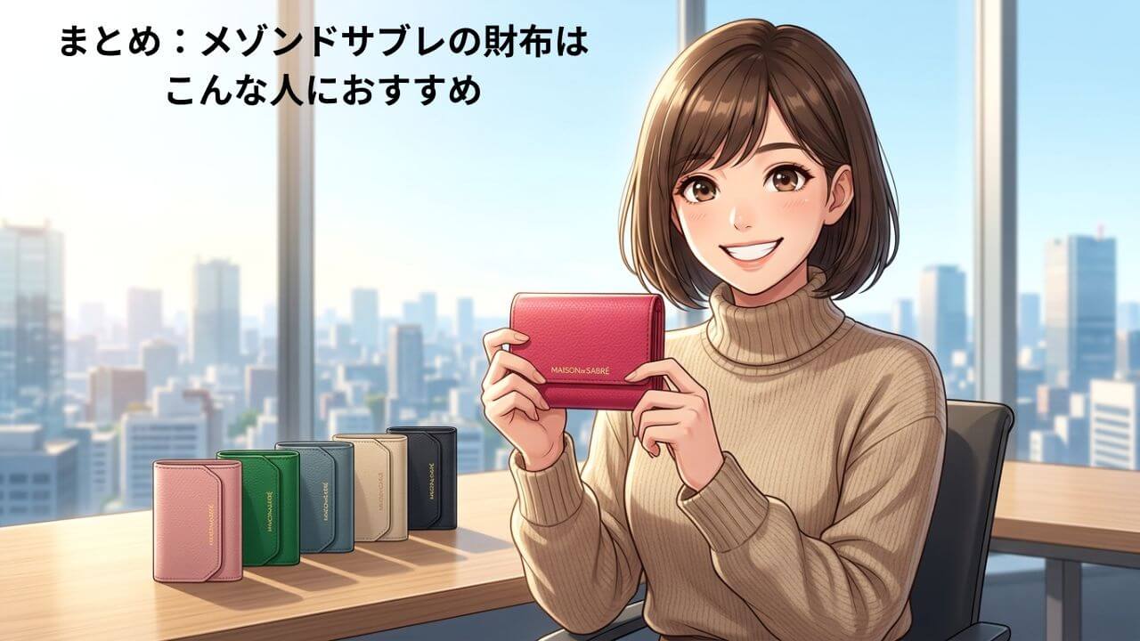 まとめ：メゾンドサブレの財布はこんな人におすすめ 