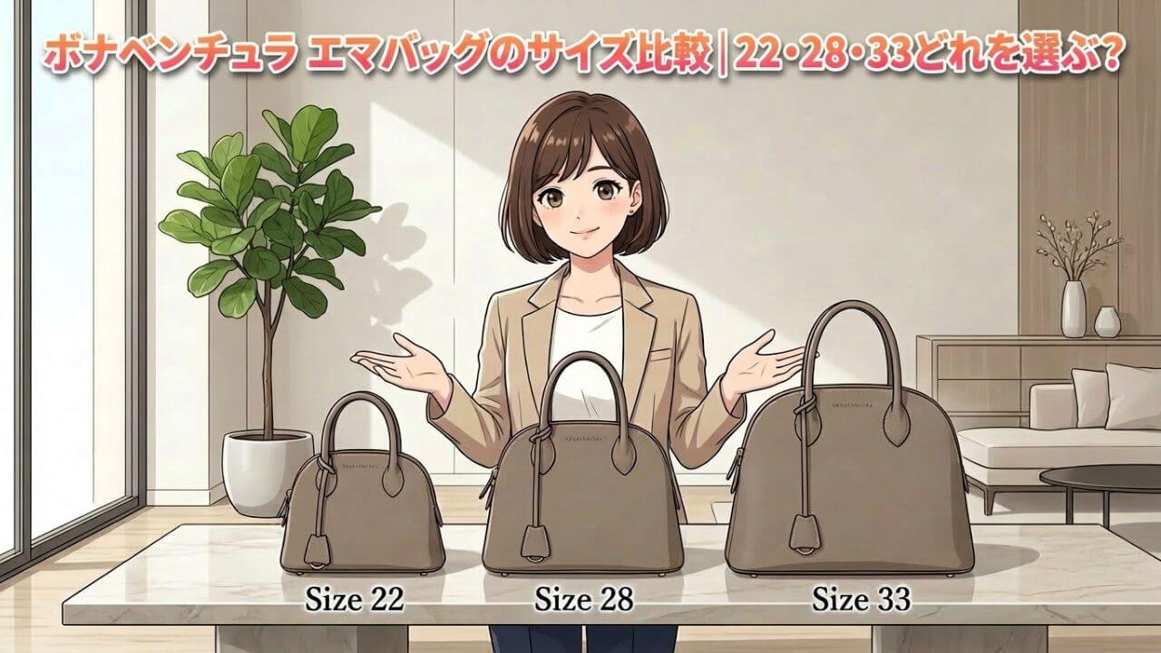 ボナベンチュラ エマバッグのサイズ比較｜22・28・33どれを選ぶ？ 