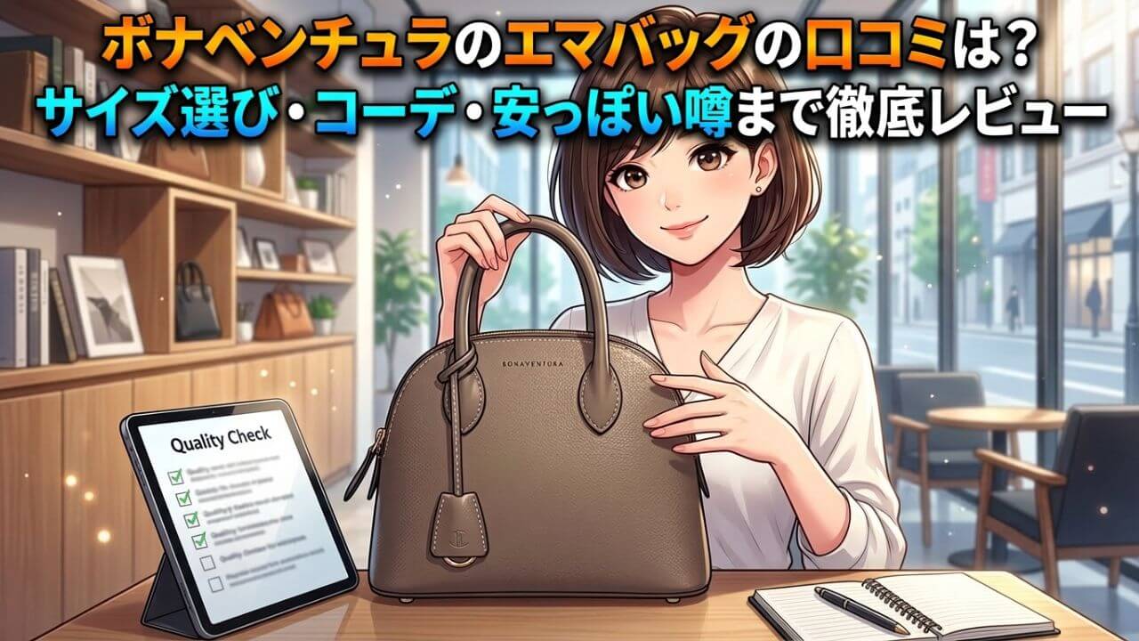 ボナベンチュラのエマバッグの口コミは？サイズ選び・コーデ・安っぽい噂まで徹底レビュー