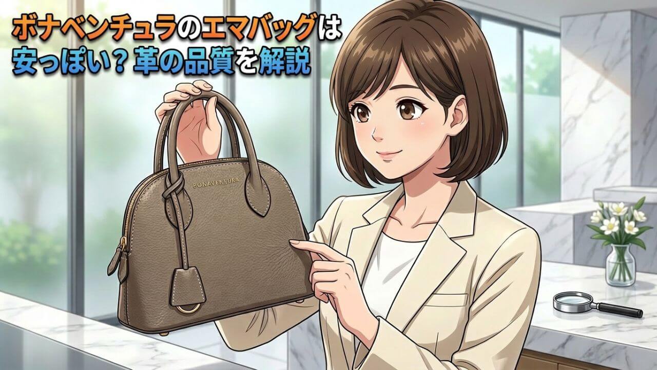 ボナベンチュラのエマバッグは安っぽい？革の品質を解説 