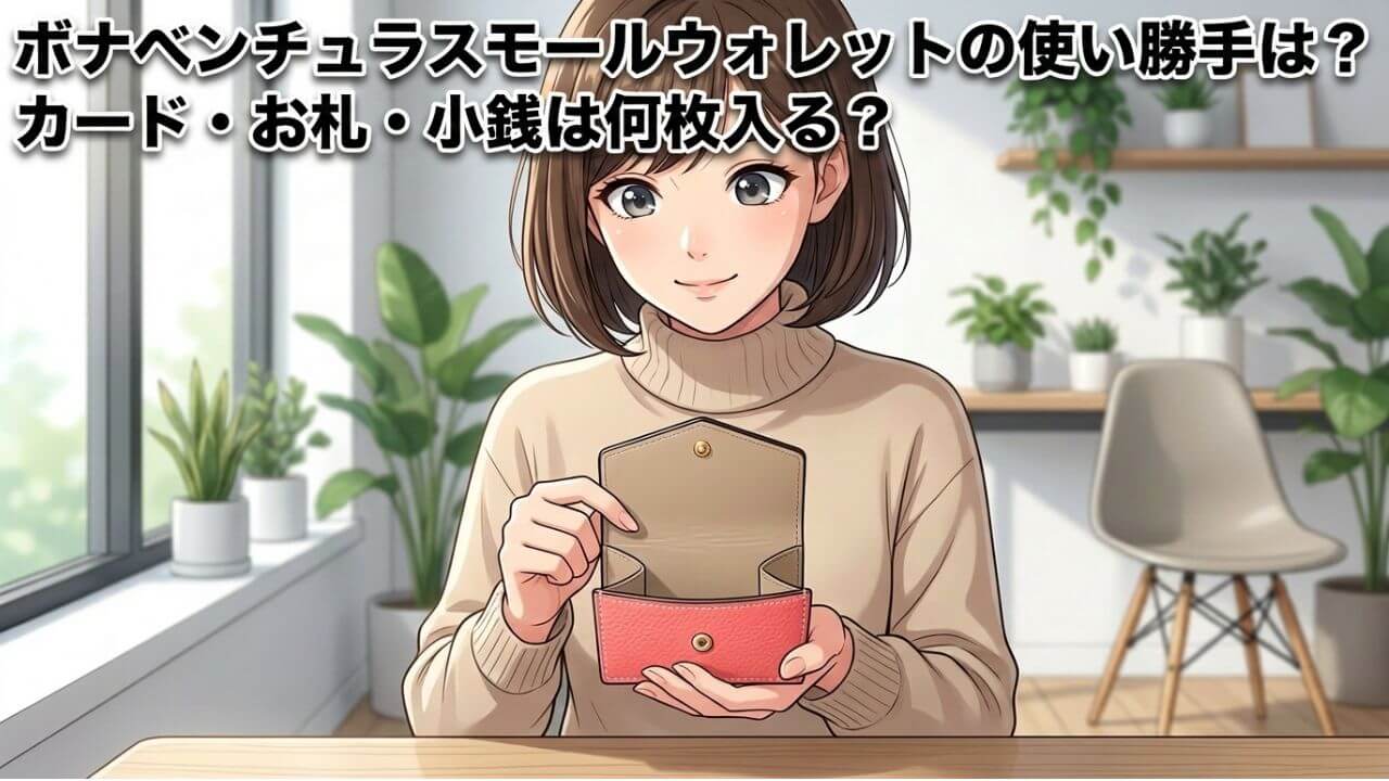 ボナベンチュラスモールウォレットの使い勝手は？カード・お札・小銭は何枚入る？ 