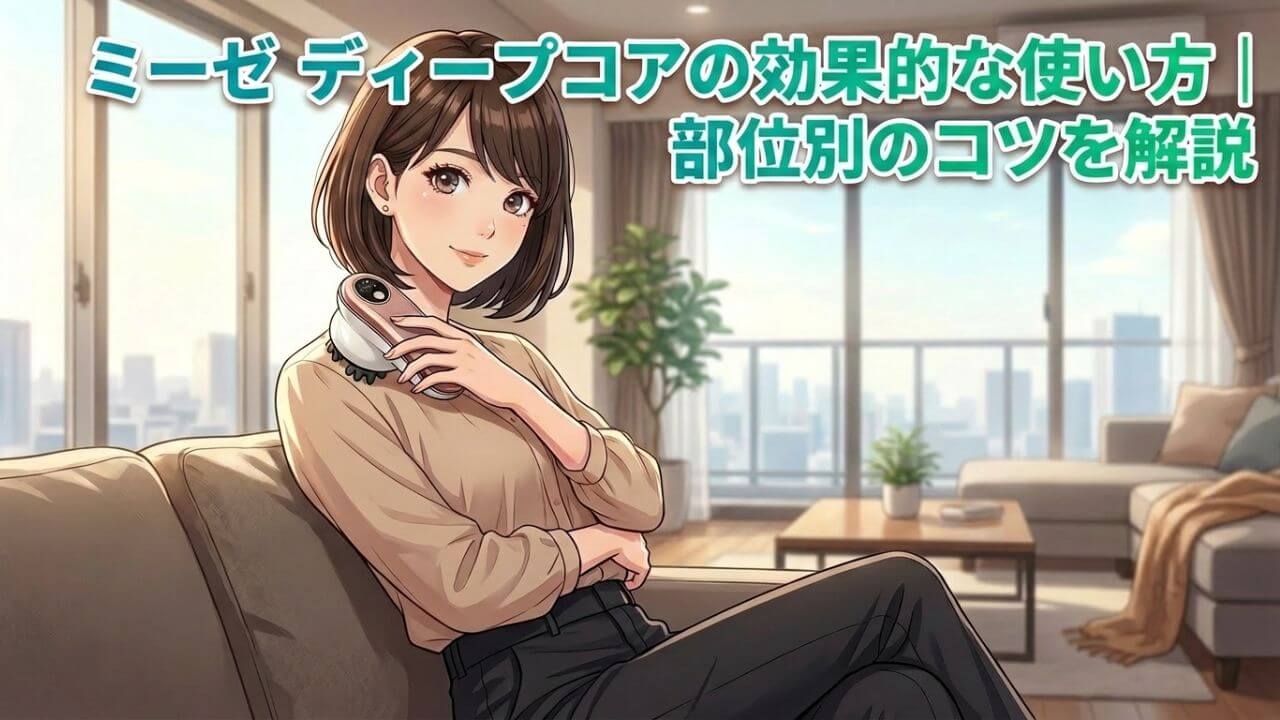 ミーゼ ディープコアの効果的な使い方｜部位別のコツを解説 