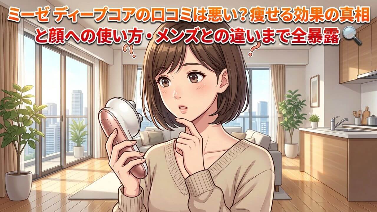 ミーゼ ディープコアの口コミは悪い？痩せる効果の真相と顔への使い方・メンズとの違いまで全暴露