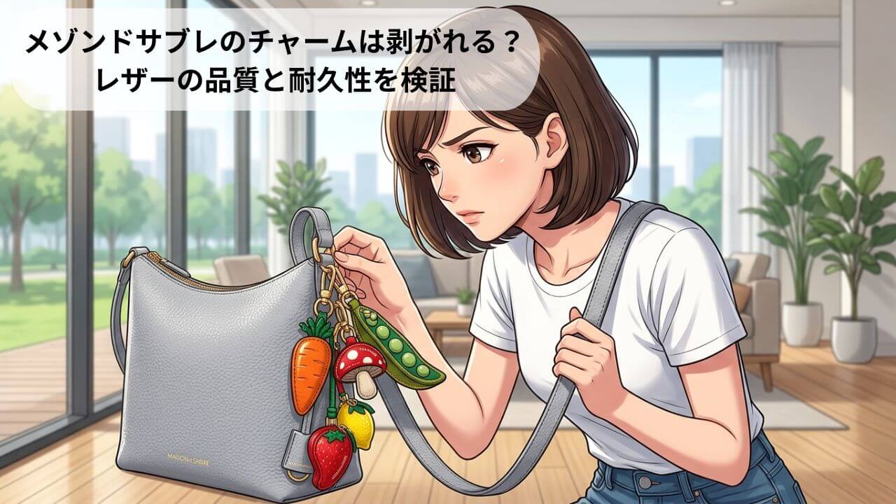 メゾンドサブレのチャームは剥がれる？ レザーの品質と耐久性を検証 