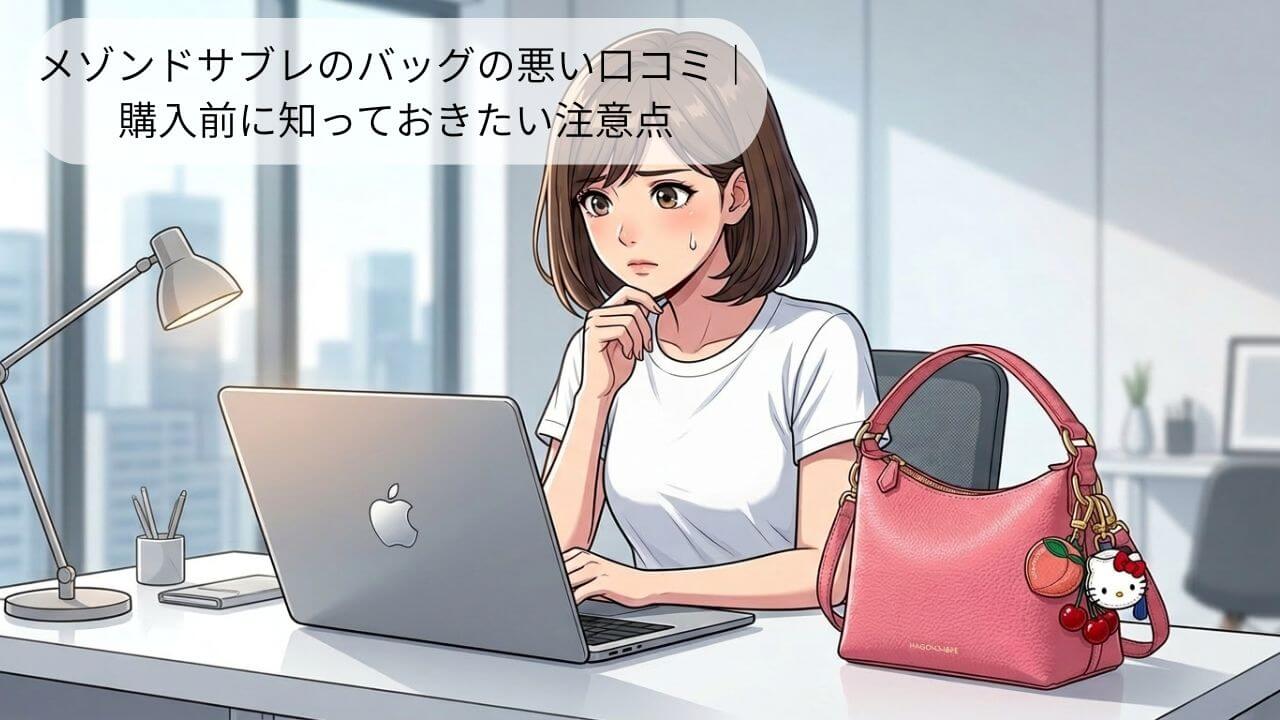 メゾンドサブレのバッグの悪い口コミ｜ 購入前に知っておきたい注意点
