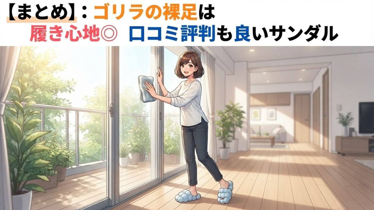 まとめ：ゴリラの裸足は履き心地◎口コミ評判も良いサンダル