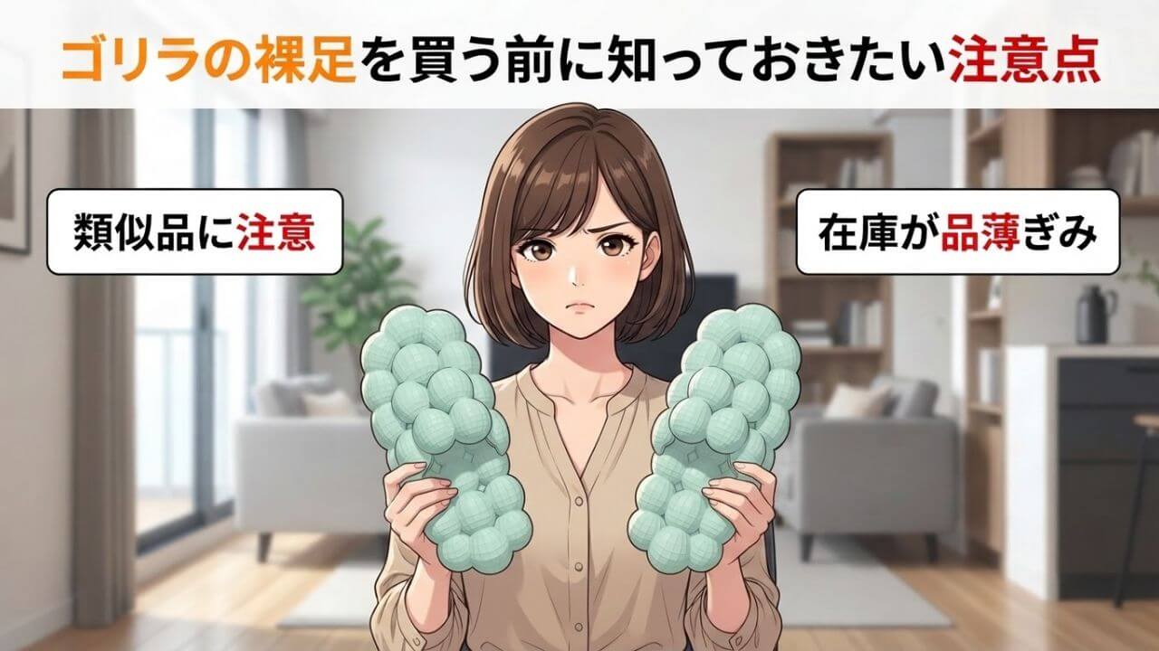 ゴリラの裸足を買う前に知っておきたい注意点