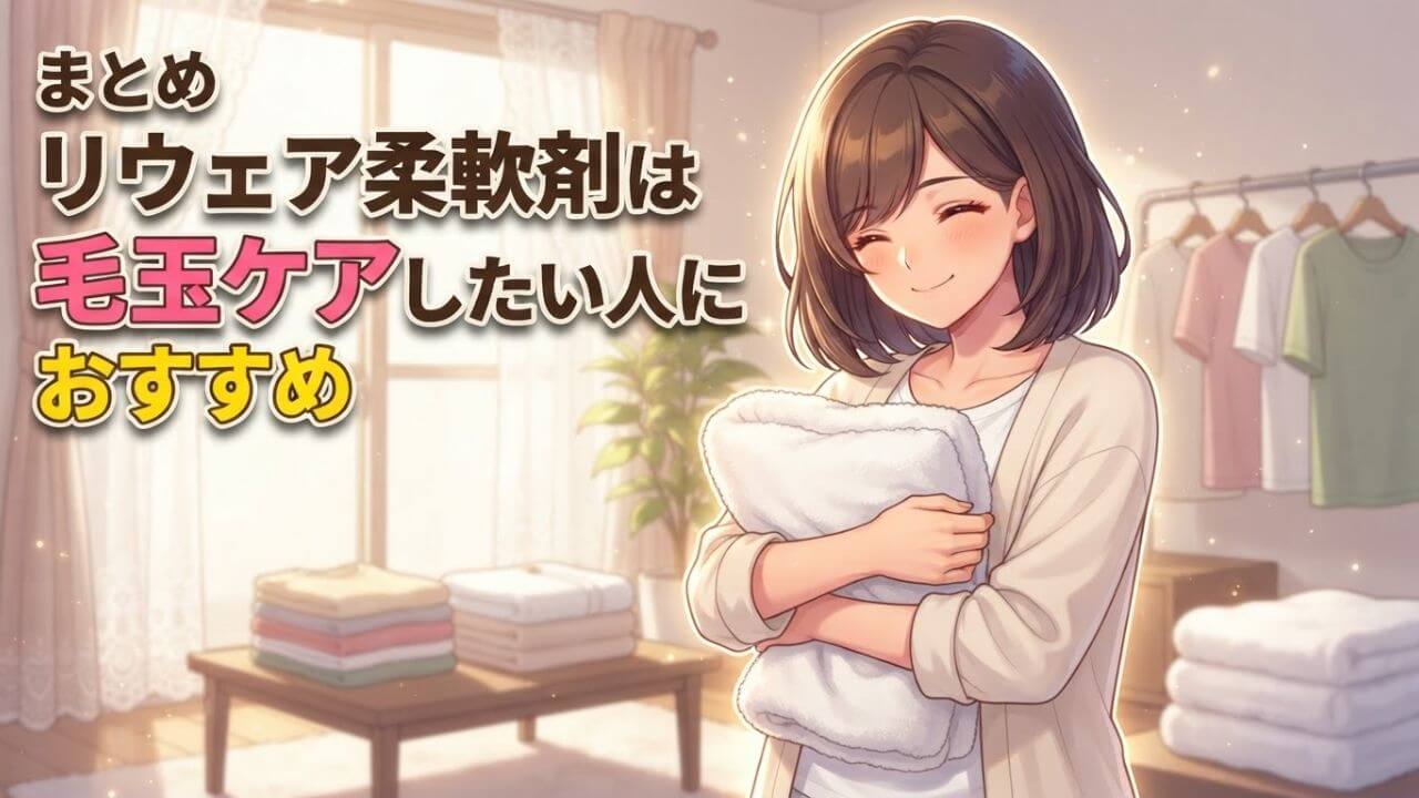 まとめ：リウェア柔軟剤は毛玉ケアしたい人におすすめ