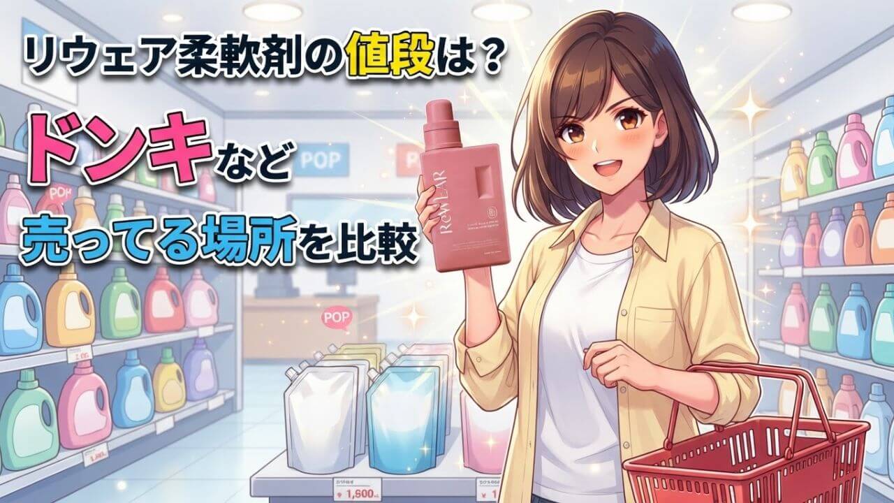 リウェア柔軟剤の値段は？ドンキなど売ってる場所を比較