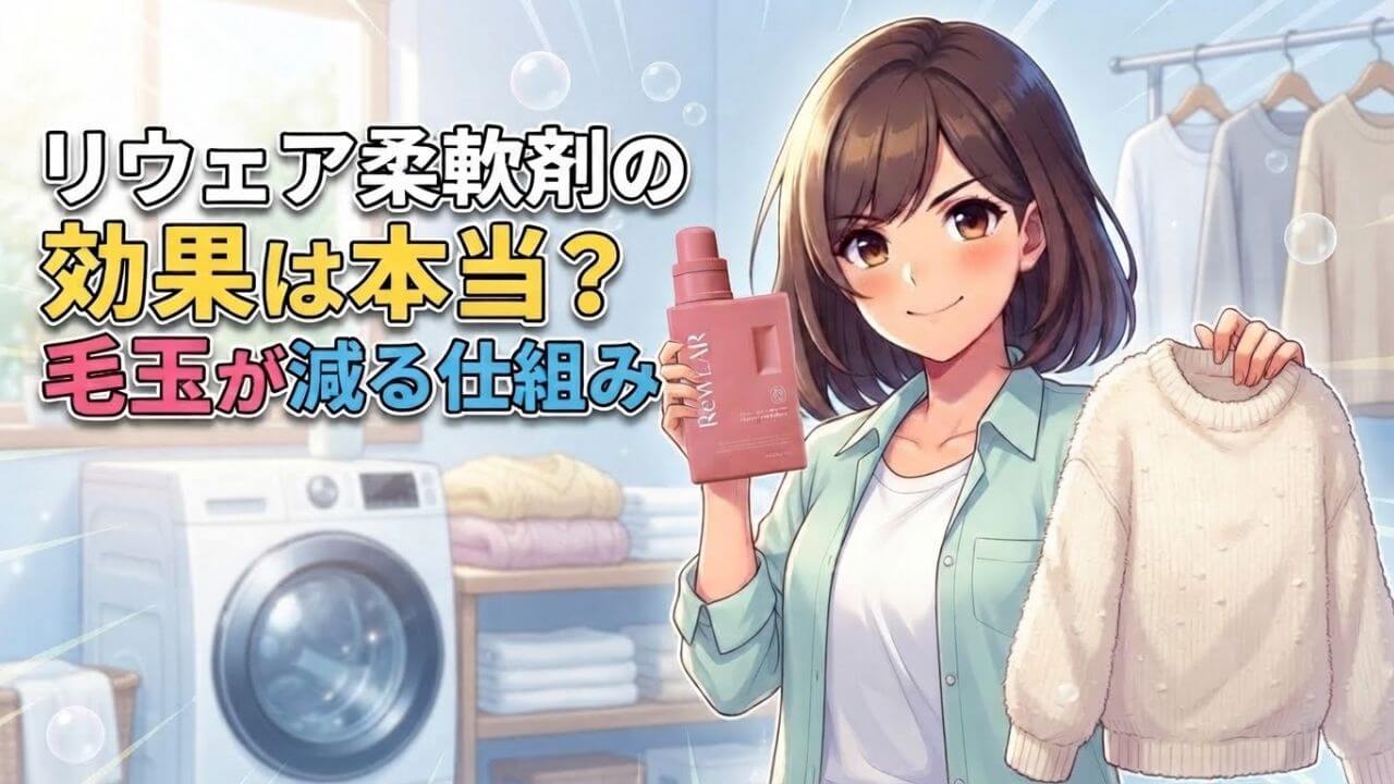 リウェア柔軟剤の効果は本当？毛玉が減る仕組み
