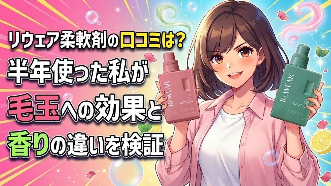 リウェア柔軟剤の口コミは？半年使った私が毛玉への効果と香りの違いを検証